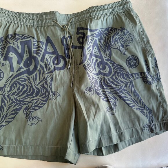 Maharishi Men's Swim Trunks.XXL. Olive/Black tiger pattern
